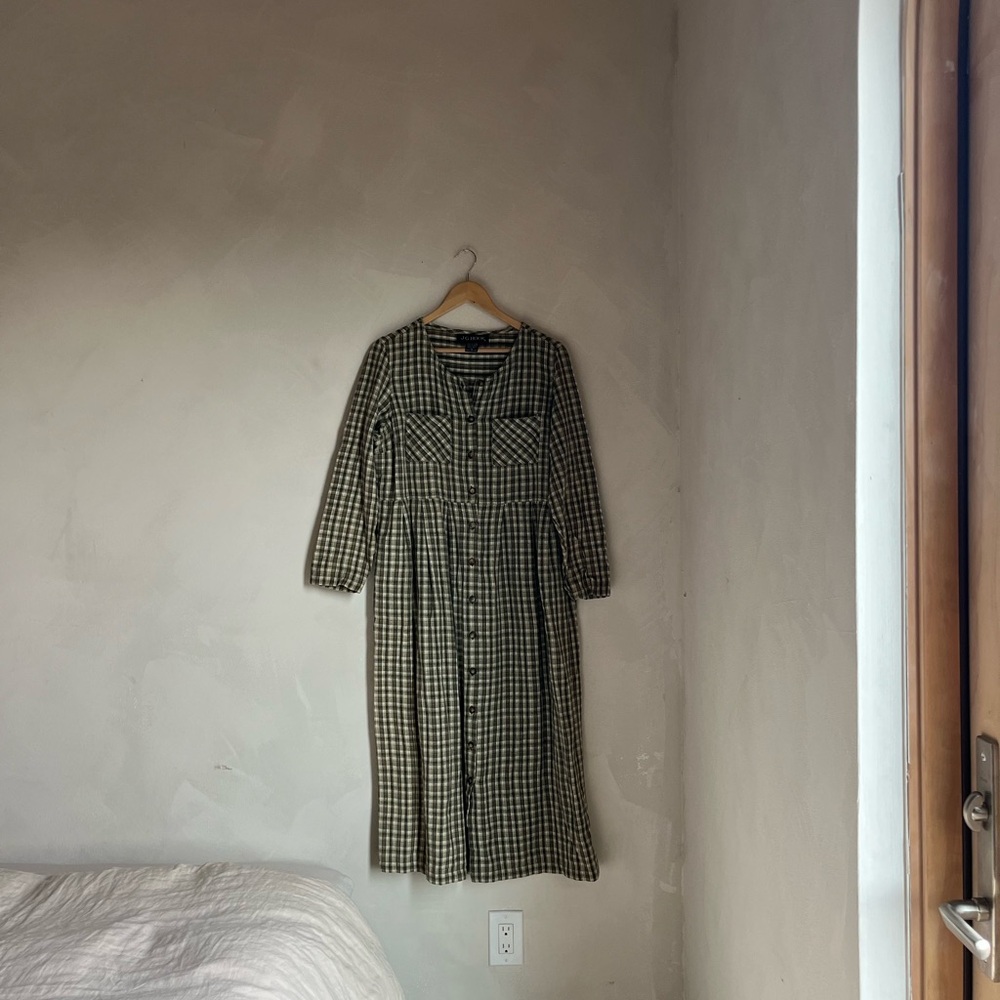 Vintage Plaid Flannel Dress